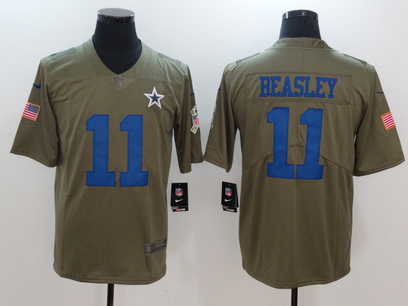 Men's Dallas Cowboys Cole Beasley #11 Brown Jersey